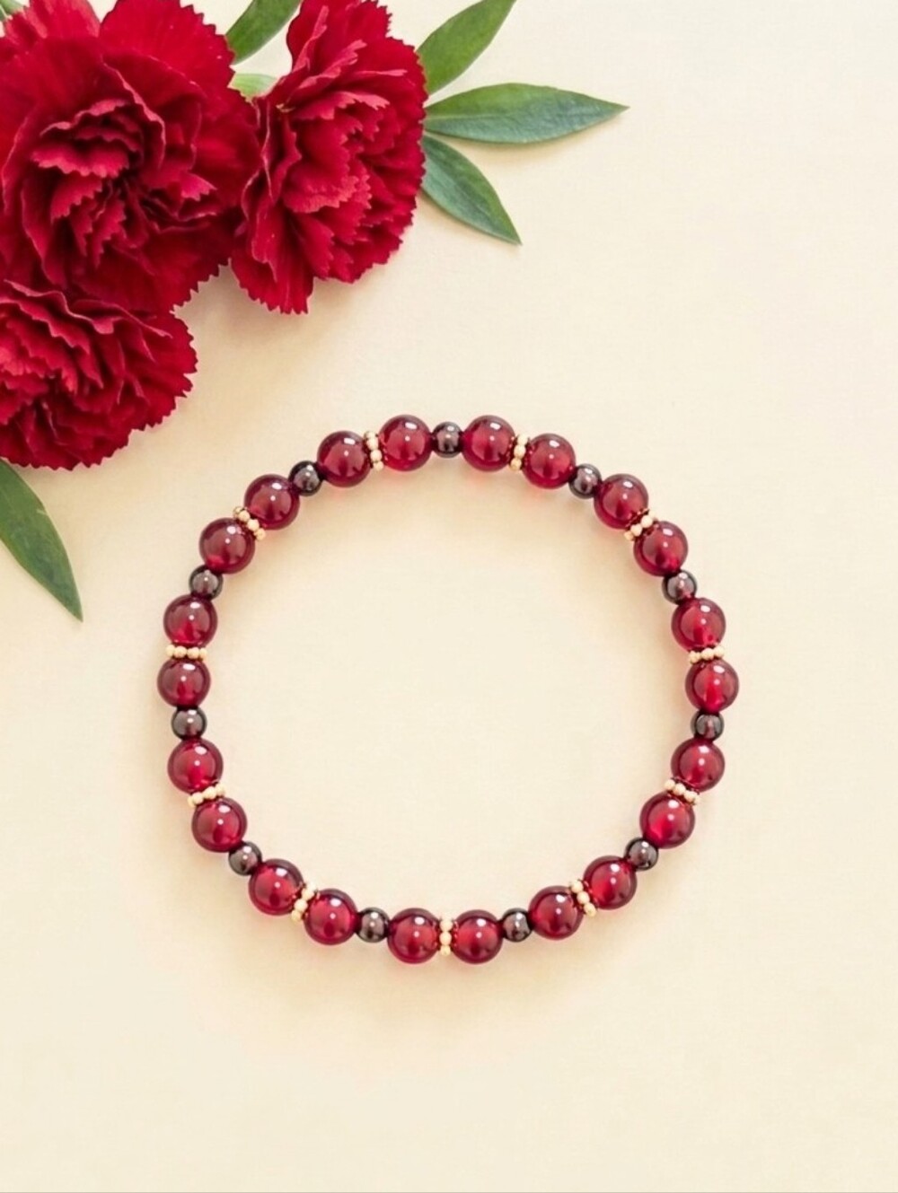 Garnet/Jade Bracelet